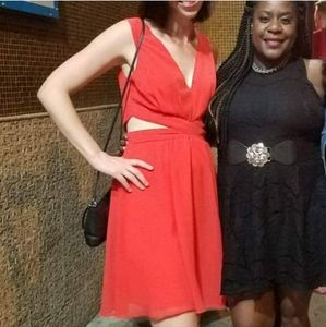 ASOS Tall Mini Dress - Orange Red w/Cut Out Detail